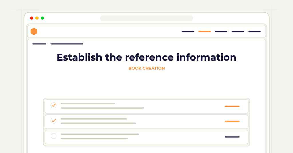 Symbolic publishing workflow for establish the reference information