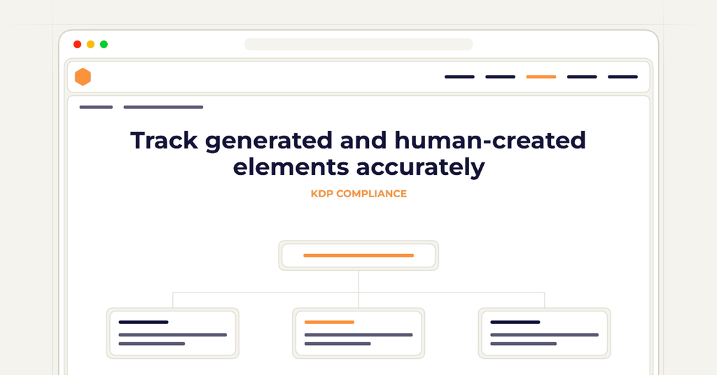 Symbolic review checklist for track generated and human-created elements accurately