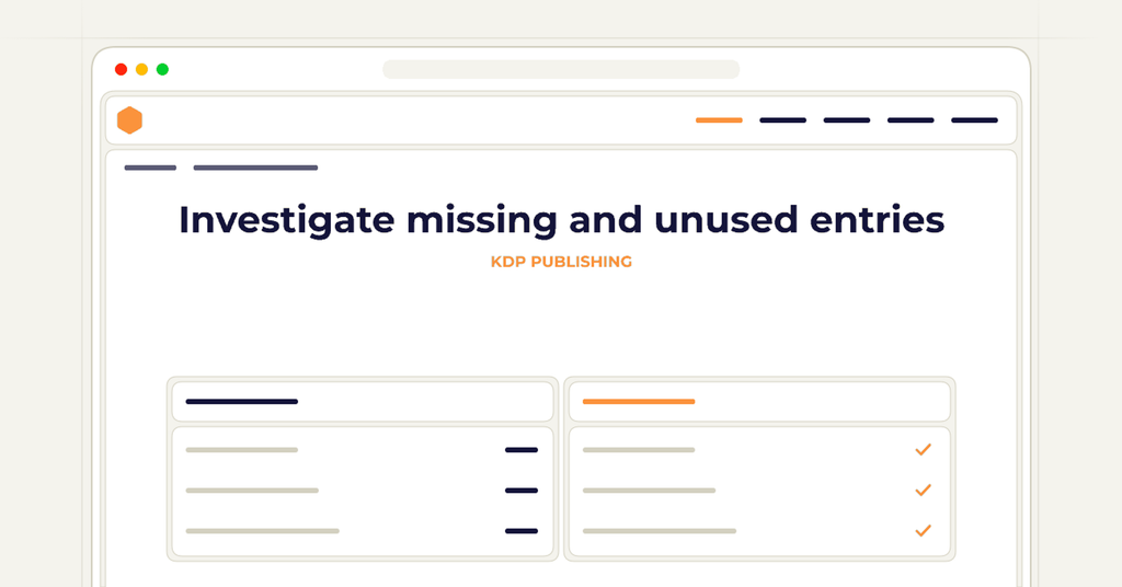Symbolic review checklist for investigate missing and unused entries