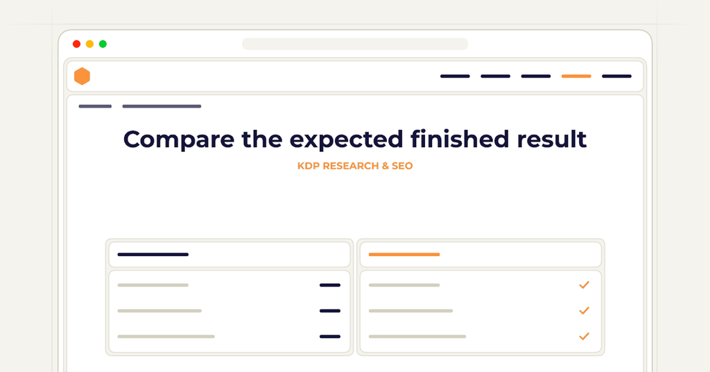 Symbolic publishing workflow for compare the expected finished result