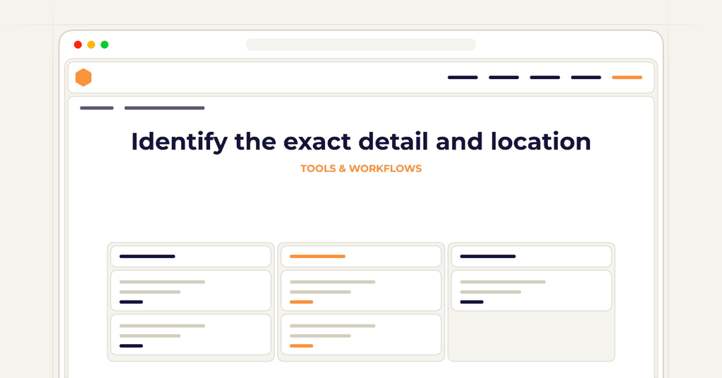 Symbolic publishing workflow for identify the exact detail and location