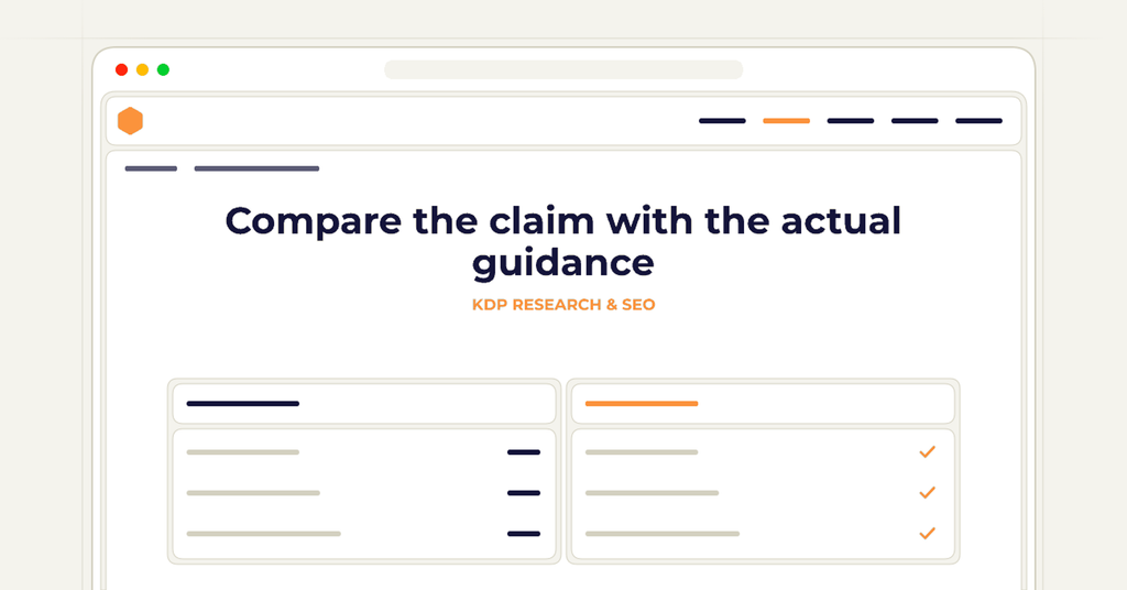 Symbolic publishing workflow for compare the claim with the actual guidance