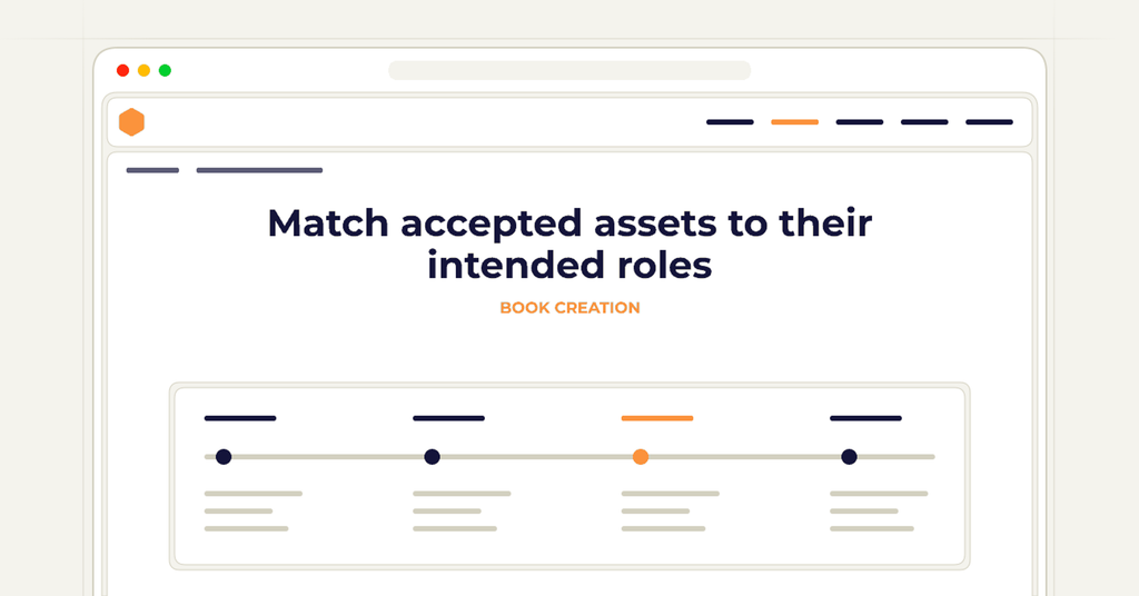 Symbolic publishing workflow for match accepted assets to their intended roles