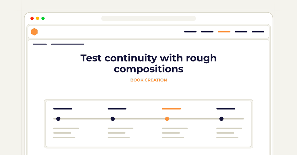 Symbolic review checklist for test continuity with rough compositions