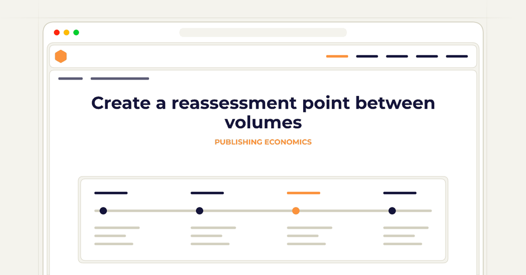 Symbolic review checklist for create a reassessment point between volumes