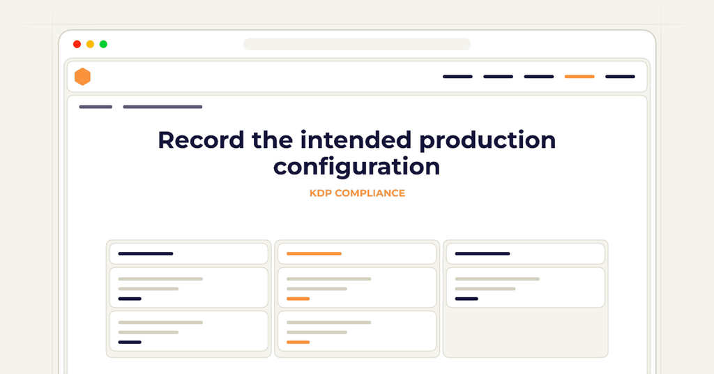 Symbolic publishing workflow for record the intended production configuration