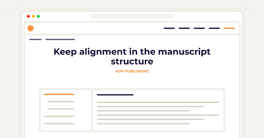 Symbolic review checklist for keep alignment in the manuscript structure