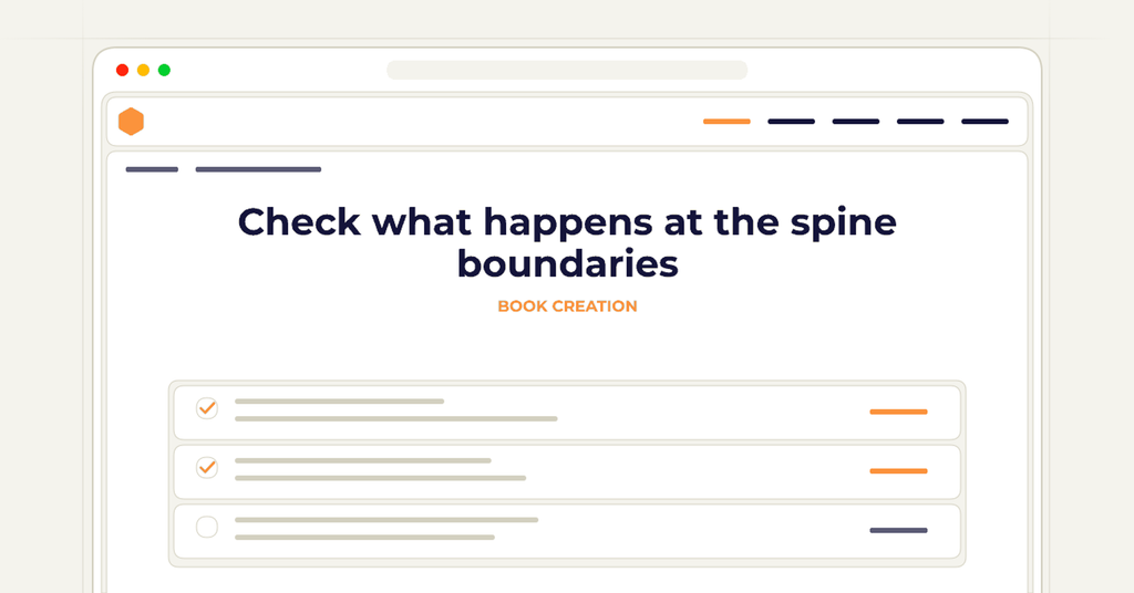 Symbolic review checklist for check what happens at the spine boundaries