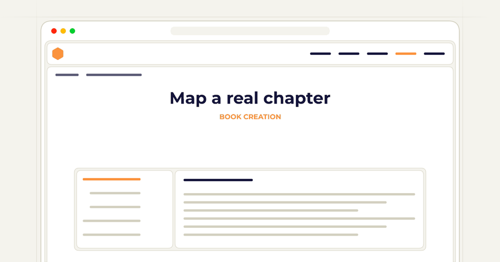 A symbolic browser workflow illustrating how to map a real chapter.