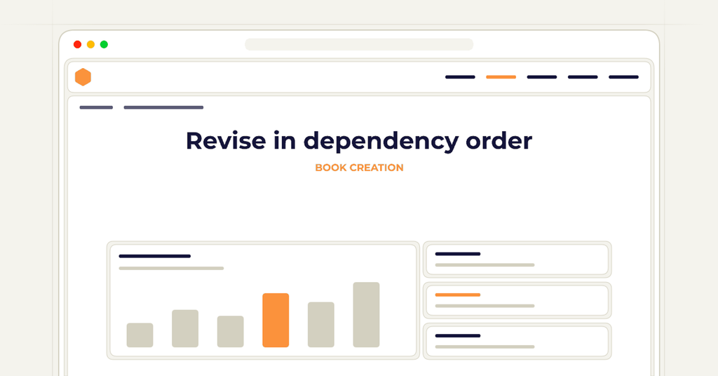 A symbolic browser checklist illustrating how to revise in dependency order.