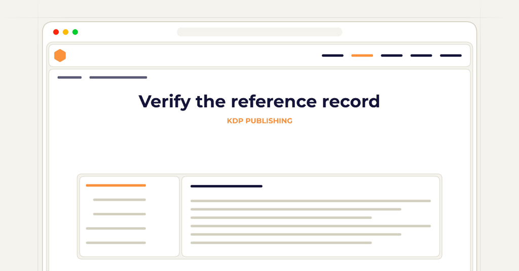 A symbolic browser checklist illustrating how to verify the reference record.