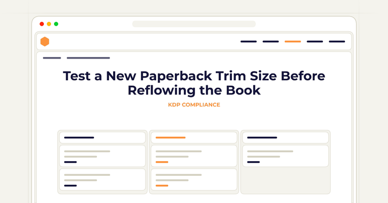 Test a New Paperback Trim Size Before Reflowing the Book