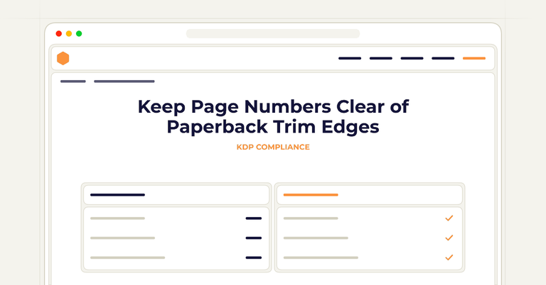Keep Page Numbers Clear of Paperback Trim Edges