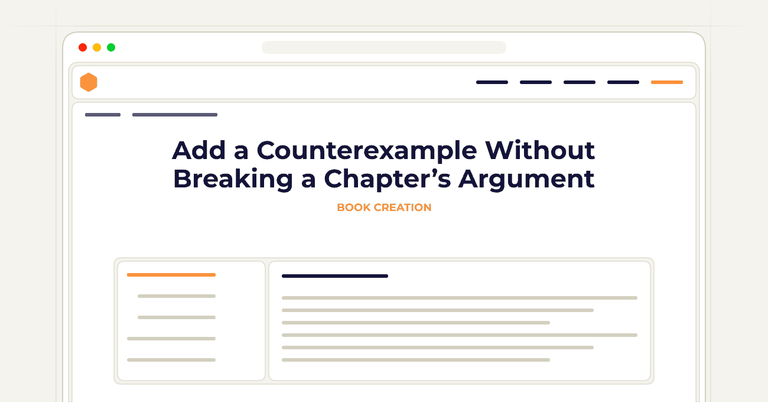 Add a Counterexample Without Breaking a Chapter’s Argument