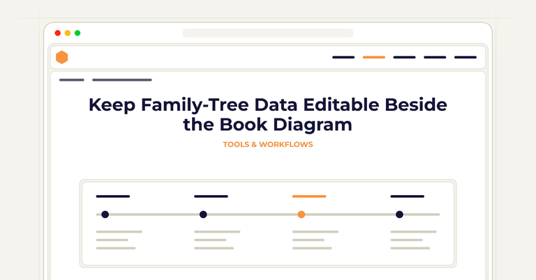 Keep Family-Tree Data Editable Beside the Book Diagram