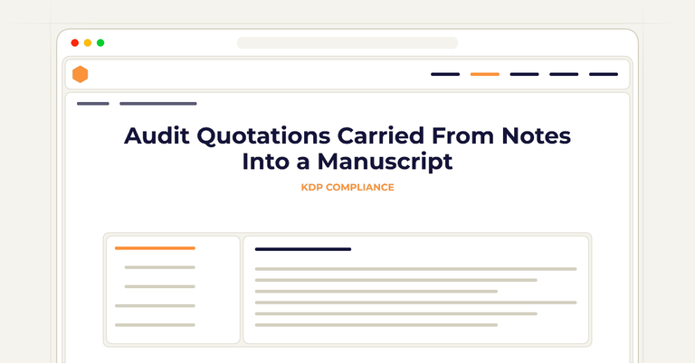 Audit Quotations Carried From Notes Into a Manuscript