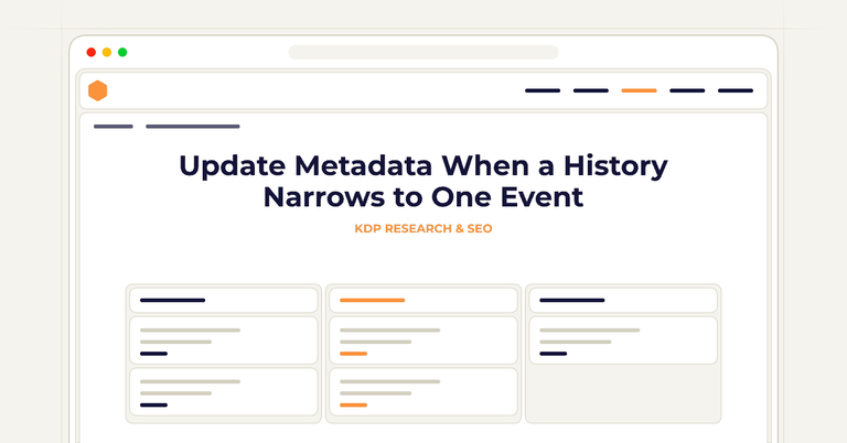 Update Metadata When a History Narrows to One Event