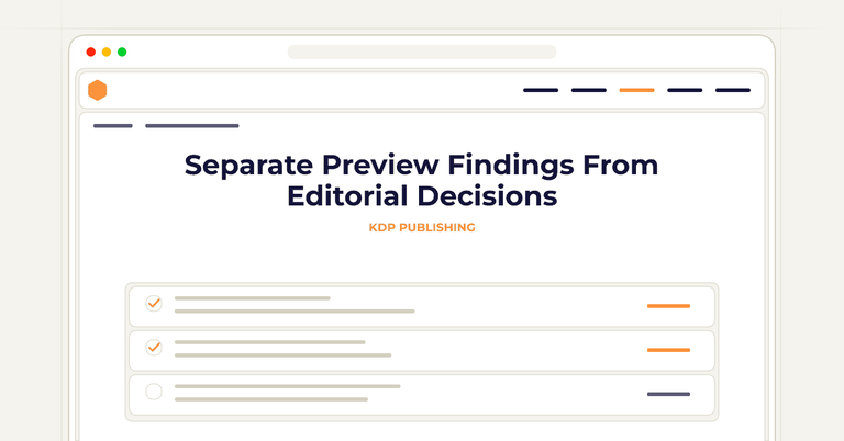 Separate Preview Findings From Editorial Decisions