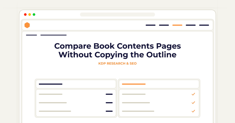 Compare Book Contents Pages Without Copying the Outline