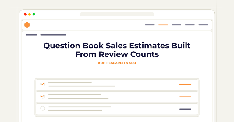 Question Book Sales Estimates Built From Review Counts