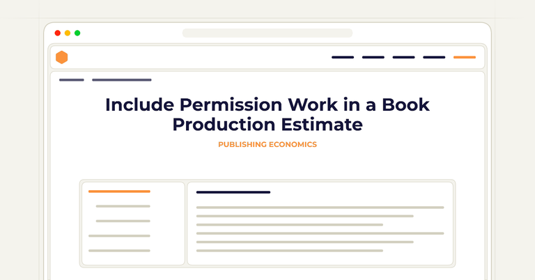 Include Permission Work in a Book Production Estimate