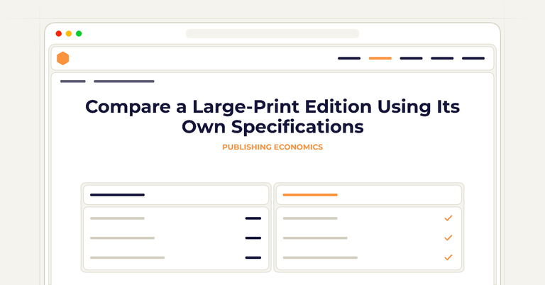 Compare a Large-Print Edition Using Its Own Specifications