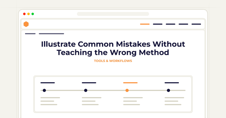 Illustrate Common Mistakes Without Teaching the Wrong Method