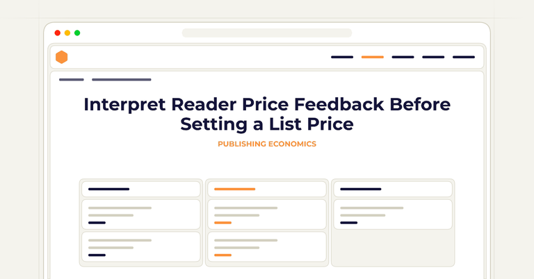 Interpret Reader Price Feedback Before Setting a List Price
