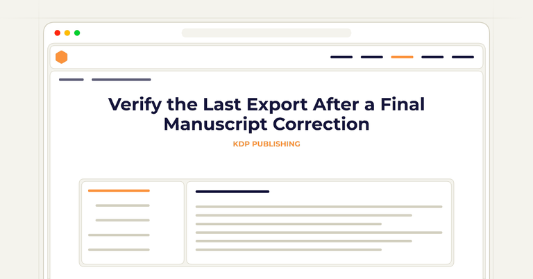 Verify the Last Export After a Final Manuscript Correction