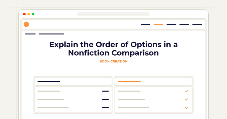 Explain the Order of Options in a Nonfiction Comparison