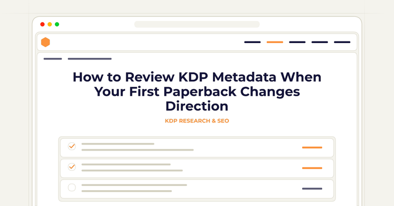How to Review KDP Metadata When Your First Paperback Changes Direction