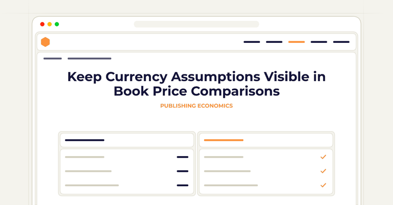 Keep Currency Assumptions Visible in Book Price Comparisons