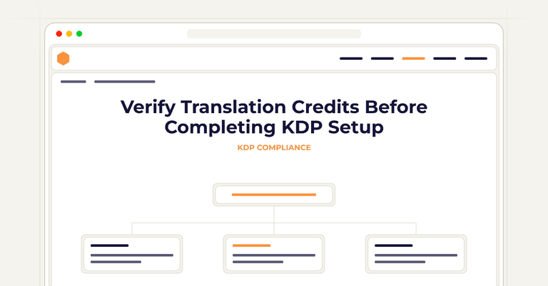 Verify Translation Credits Before Completing KDP Setup