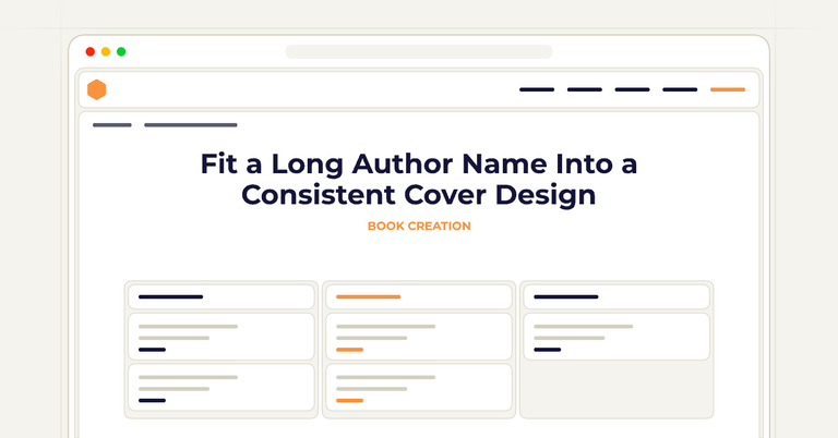 Fit a Long Author Name Into a Consistent Cover Design
