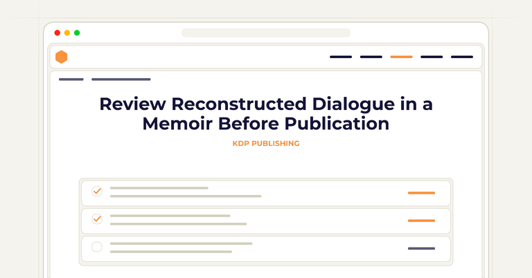Review Reconstructed Dialogue in a Memoir Before Publication