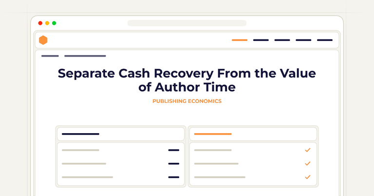 Separate Cash Recovery From the Value of Author Time