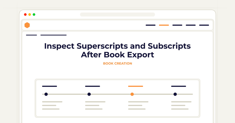 Inspect Superscripts and Subscripts After Book Export