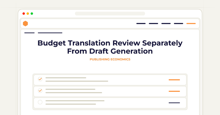 Budget Translation Review Separately From Draft Generation