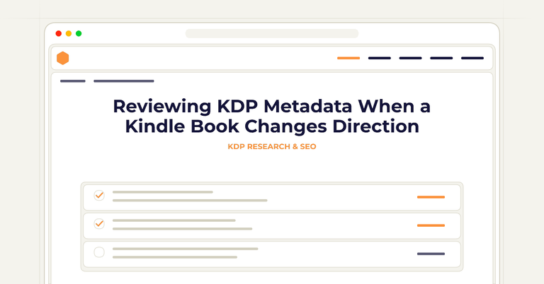Reviewing KDP Metadata When a Kindle Book Changes Direction