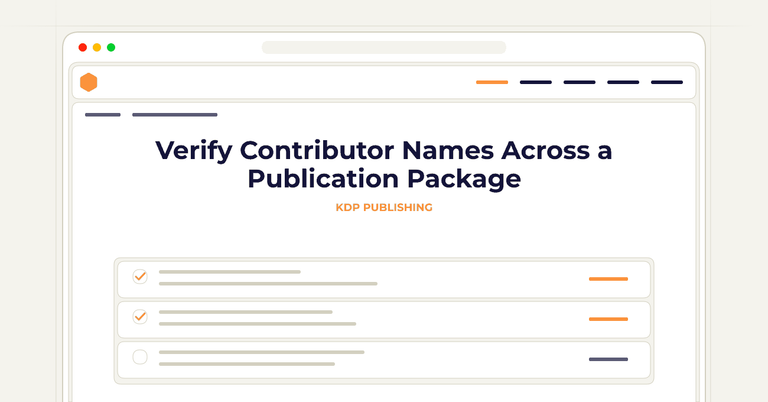 Verify Contributor Names Across a Publication Package