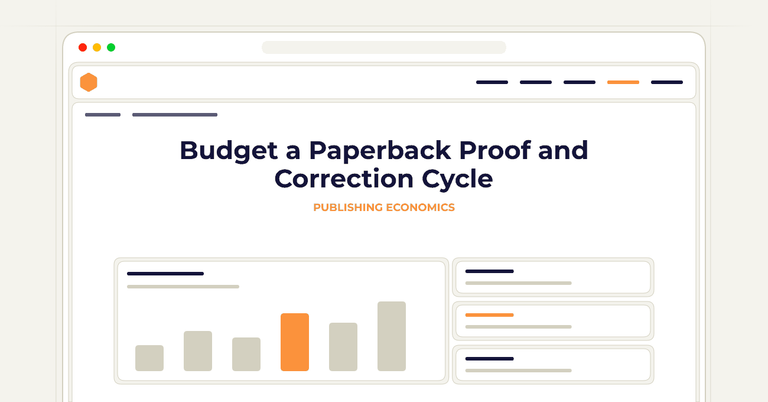Budget a Paperback Proof and Correction Cycle