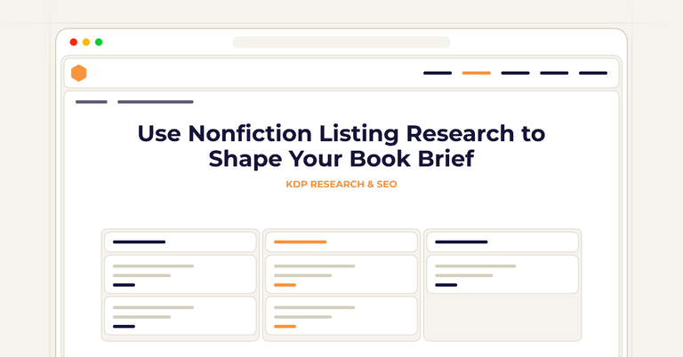Use Nonfiction Listing Research to Shape Your Book Brief