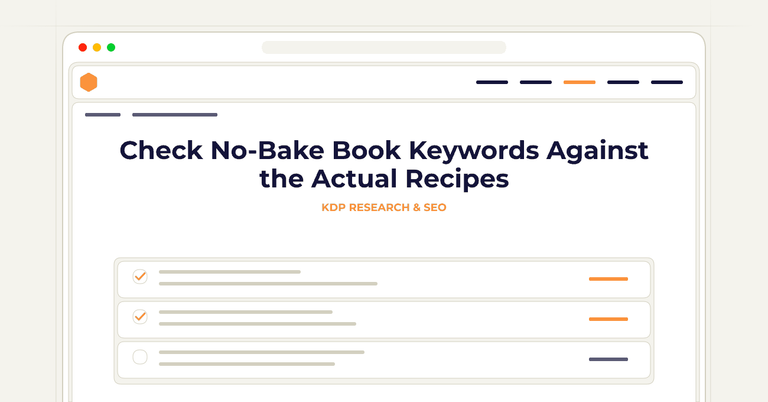 Check No-Bake Book Keywords Against the Actual Recipes