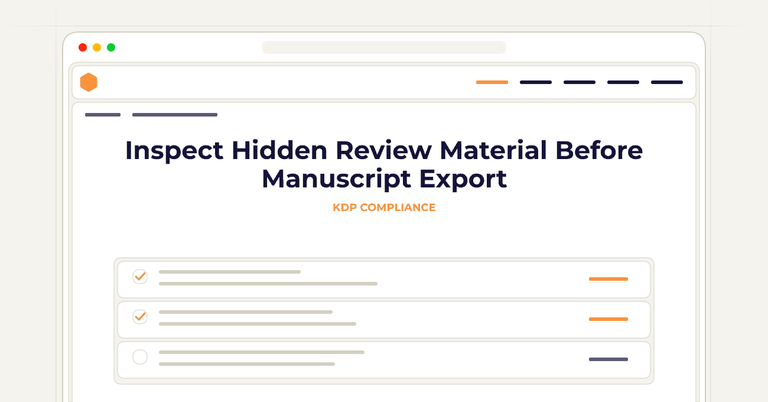 Inspect Hidden Review Material Before Manuscript Export