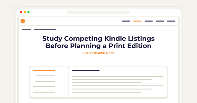 Study Competing Kindle Listings Before Planning a Print Edition