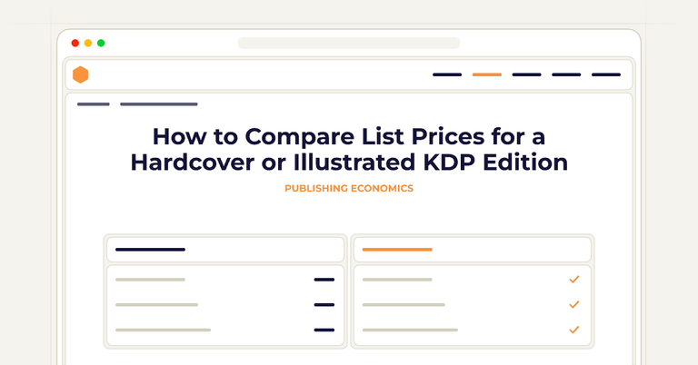 How to Compare List Prices for a Hardcover or Illustrated KDP Edition