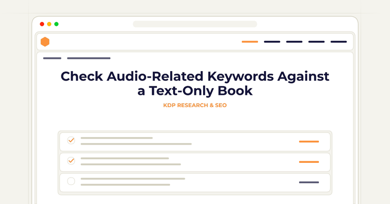 Check Audio-Related Keywords Against a Text-Only Book