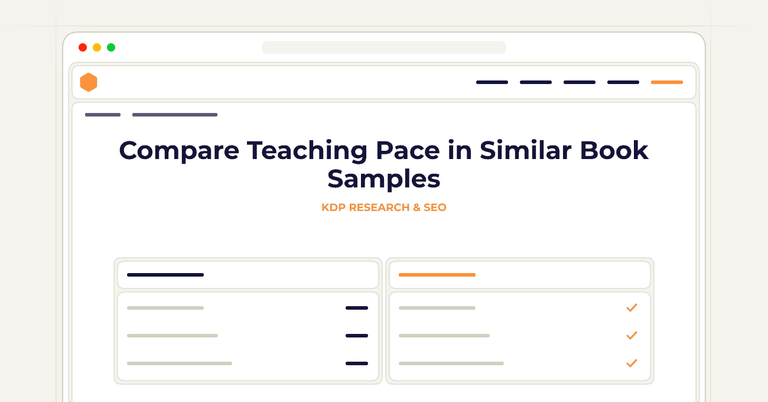 Compare Teaching Pace in Similar Book Samples