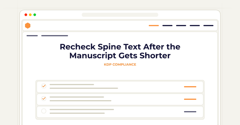 Recheck Spine Text After the Manuscript Gets Shorter