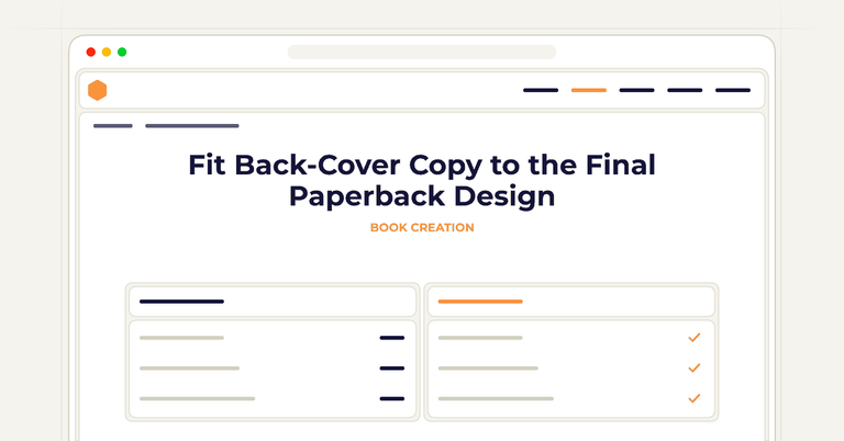Fit Back-Cover Copy to the Final Paperback Design